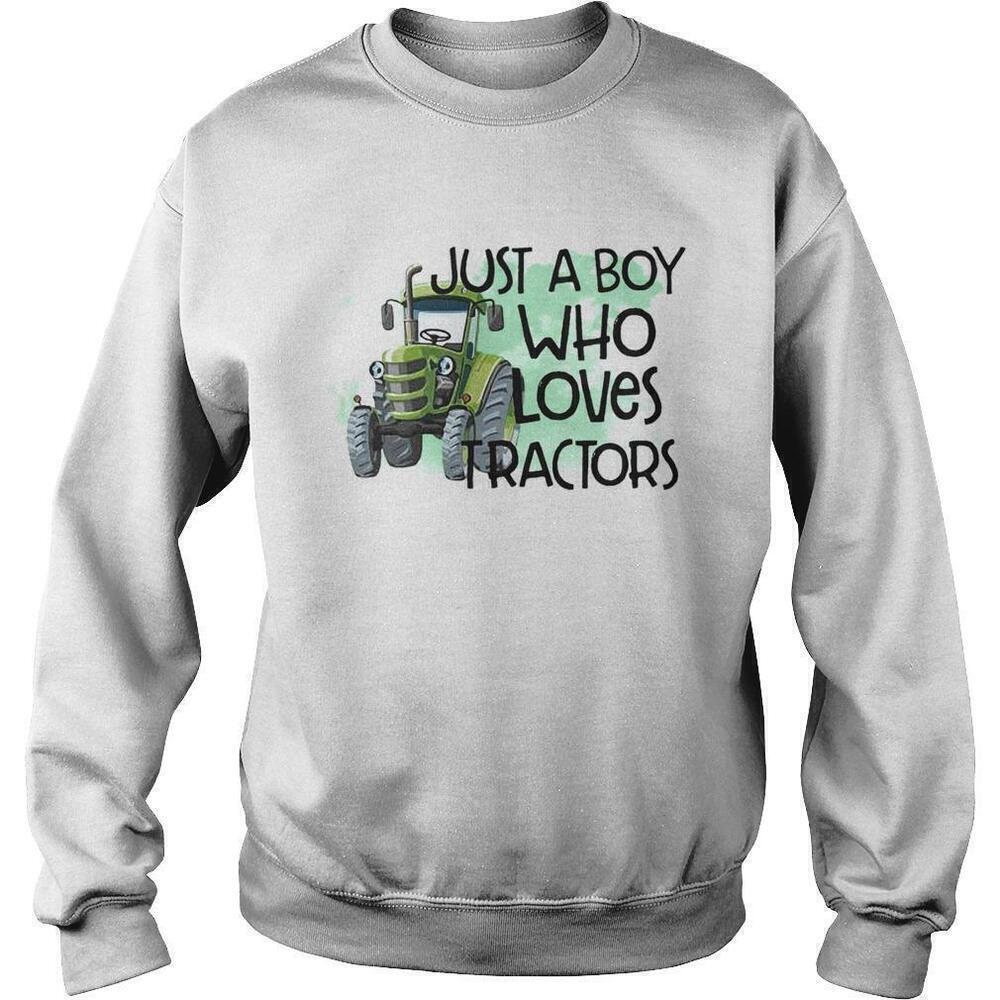 Just A Boy Who Loves Tractors Country Life Graphic Unisex Sweatshirt
